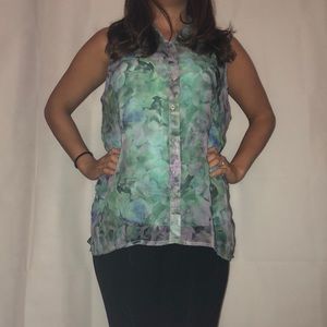 Aeropostale Tops - Button Up Sheer Flower Top Aeropostale Tops - Button Up Sheer Flower Top